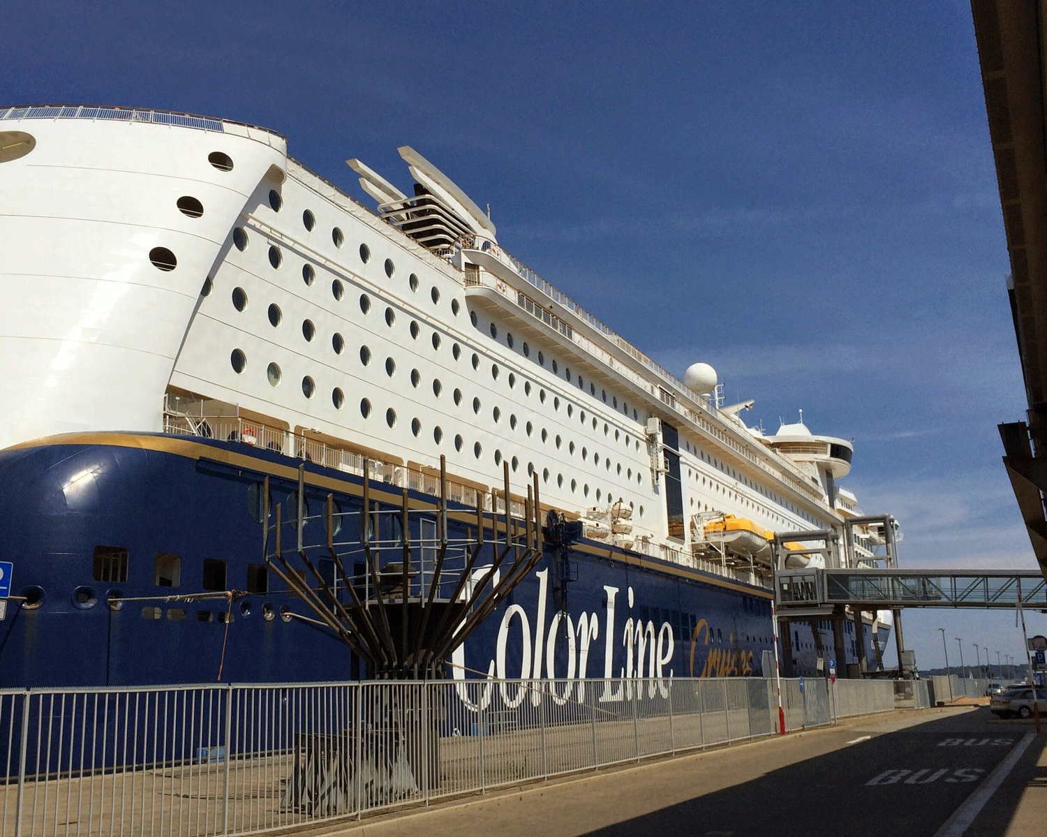 ColorLine with ferry in dock